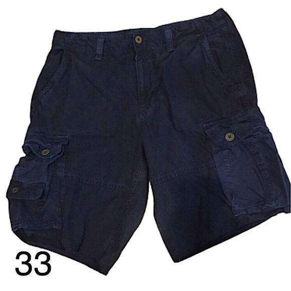 AMERICAN EAGLE Navy Blue Mens Cargo Shorts 33 - Picture 1 of 10